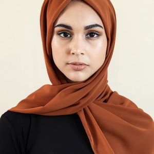 Burnt Orange Chiffon Hijab